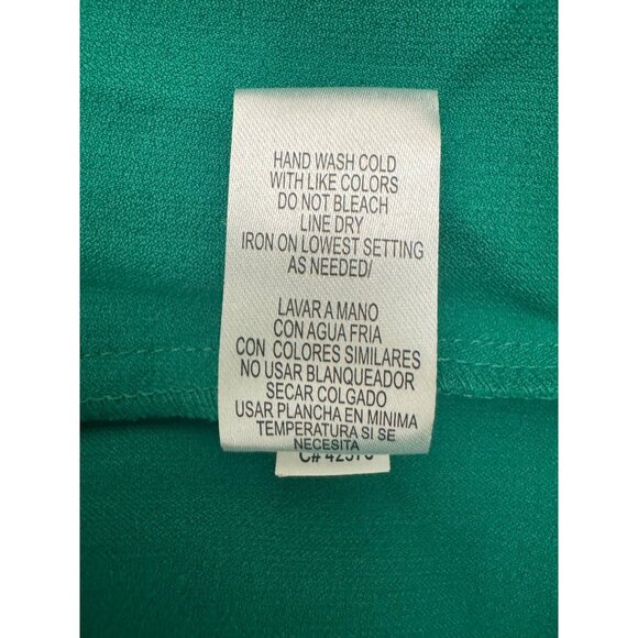 Sandra Darren Green Ruffled Sheath Dress Size 24W 3X Plus New Classic Career - Picture 8 of 9